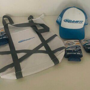 Bennett racing with HAT~~ TOTE~~ and 3 Can holders #21 .. NEW.. AUSTIN HILL